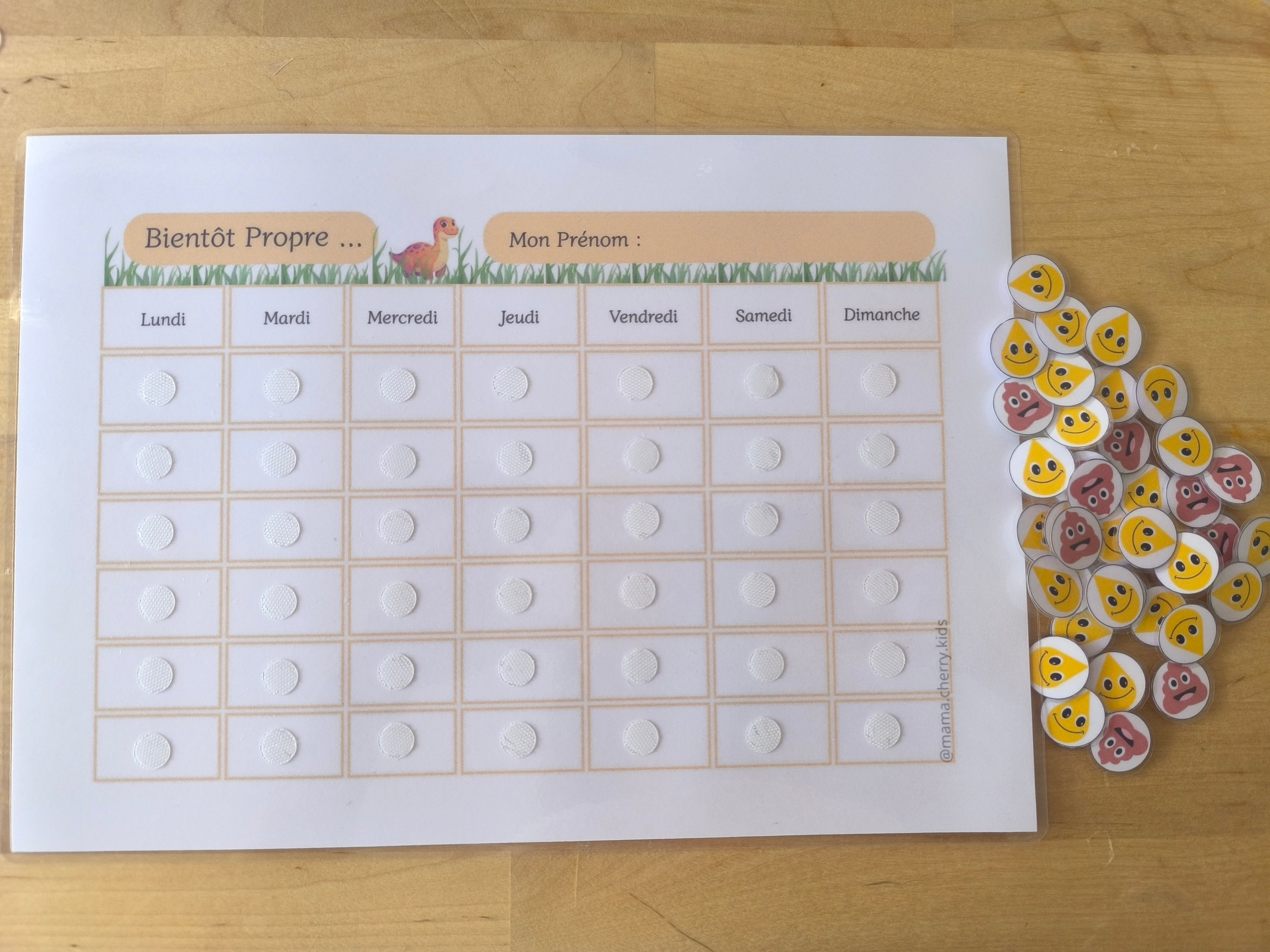 Tableau d'apprentissage de la propreté