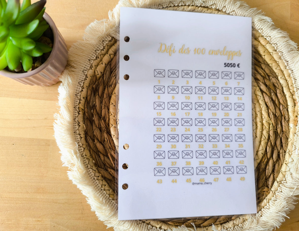 Défi des 100 Enveloppes - A5