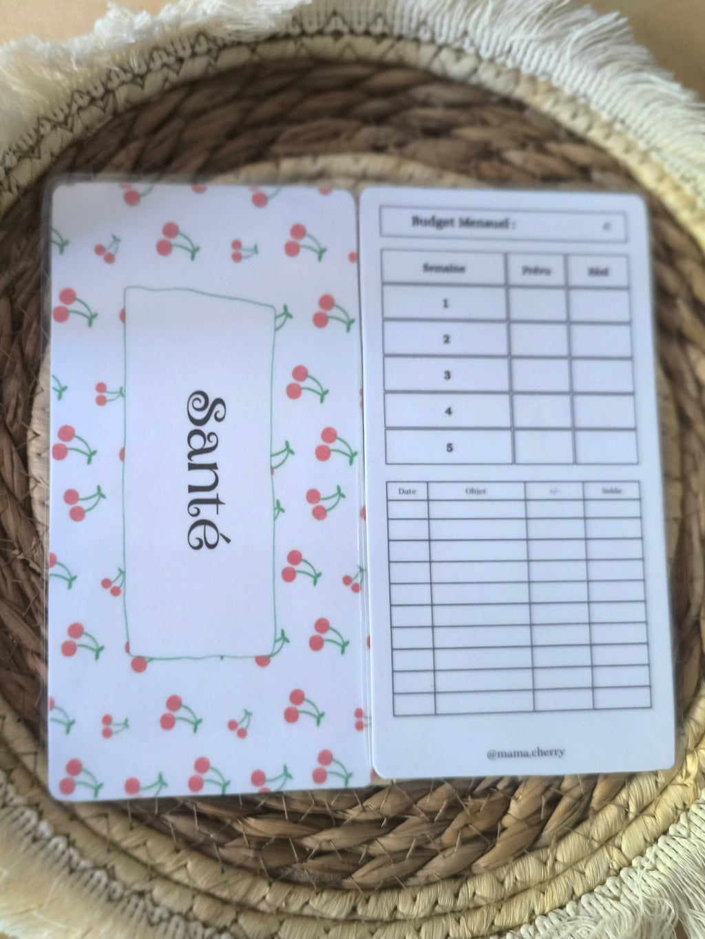 Pack de 8 Inserts Enveloppe catégories " Cherry"