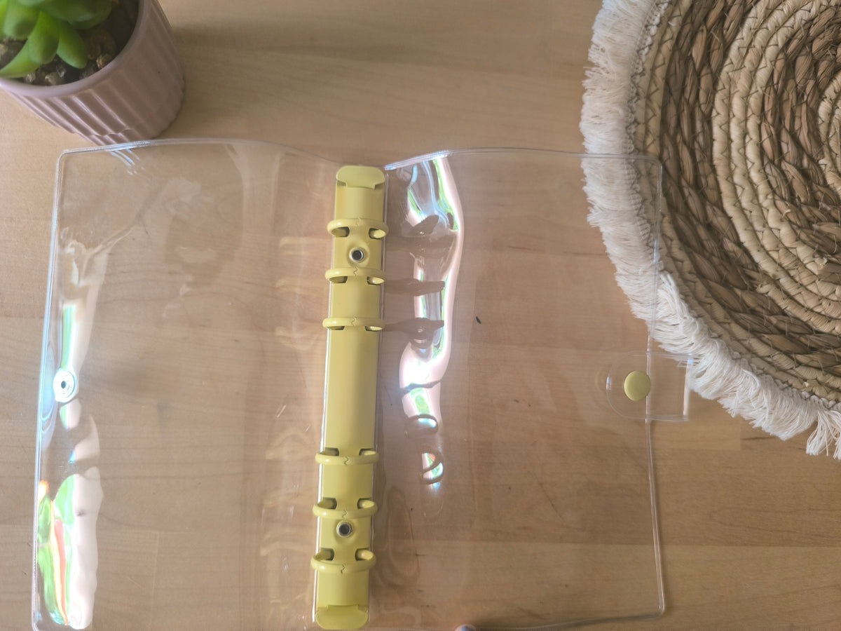 Classeur A6 crystal/Jaune☀️