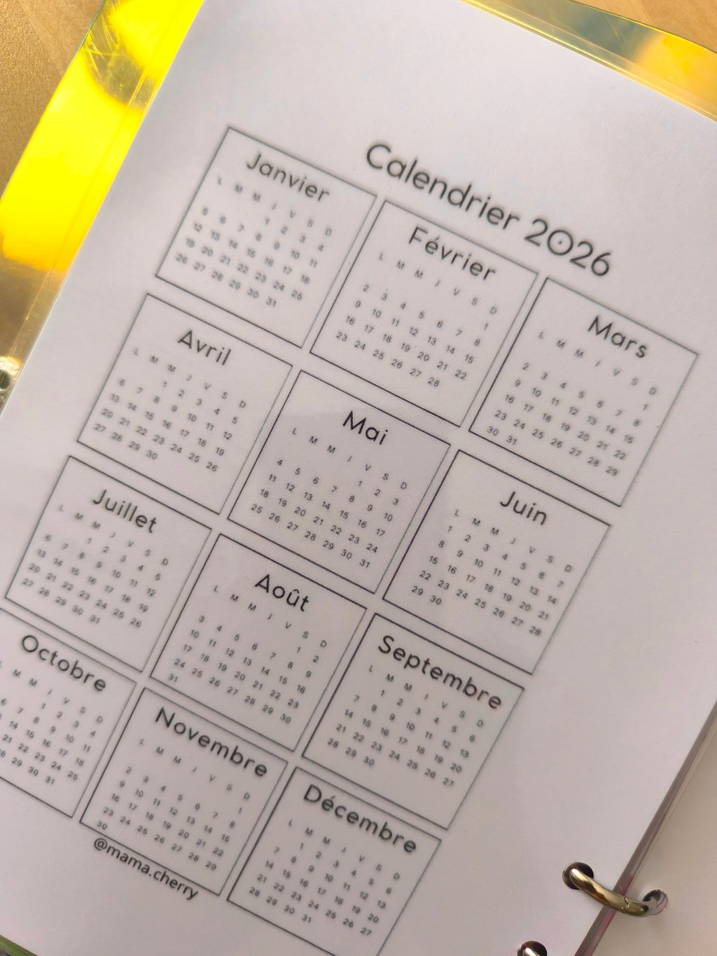 Budget Planner 2026 🍒 – Classeur A5 Budget Familial